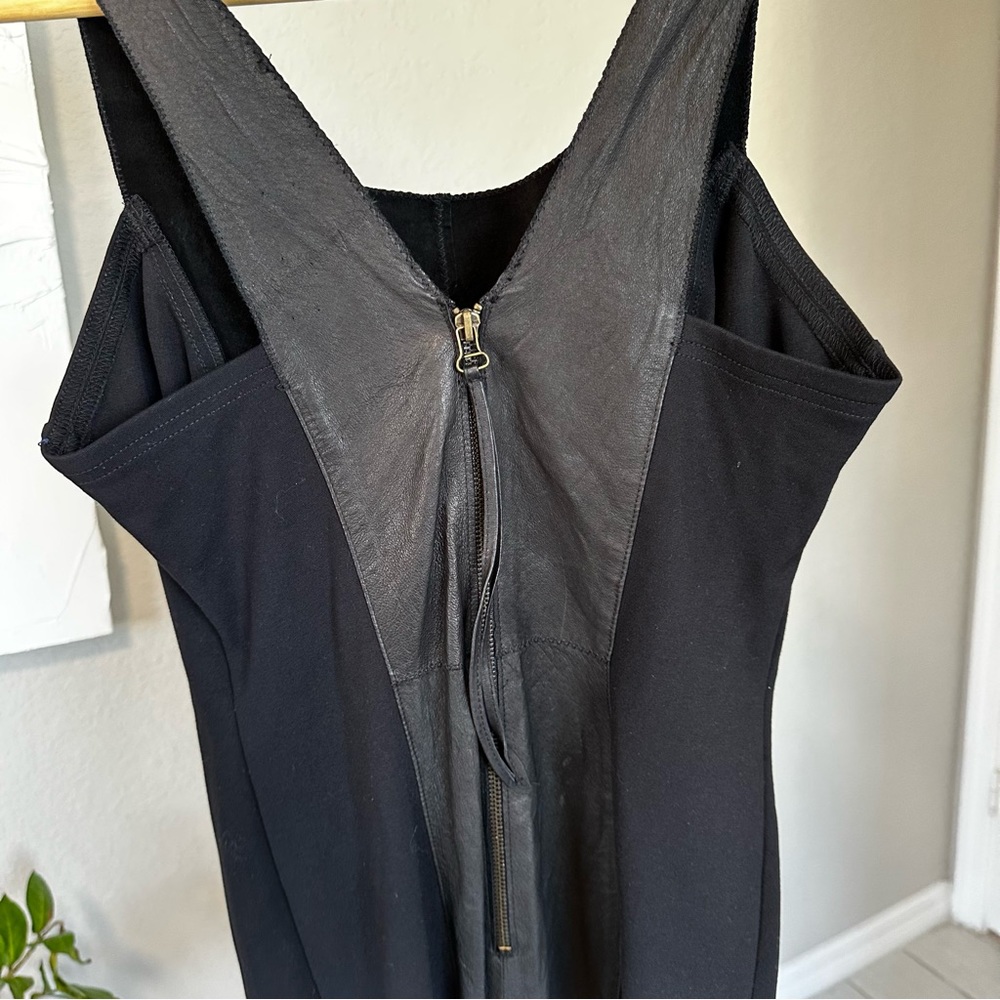 Illia Anthropologie Black Leather Dress - Picture 10 of 15